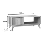 Masuta de cafea, cu aspect Natural Hamea, 110x55x45 cm