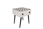 Masuta de cafea cu Design de Masa Sah , White, Alb, 50 x 60 x 50 cm