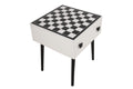 Masuta de cafea cu Design de Masa Sah , White, Alb, 50 x 60 x 50 cm