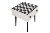 Masuta de cafea cu Design de Masa Sah , White, Alb, 50 x 60 x 50 cm