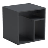 Măsuță de cafea cu două fețe, Anthracite, Metal, Antracit, 40x35x40 cm