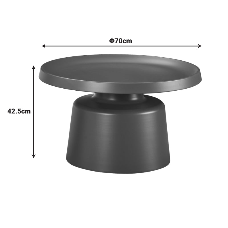 Măsuță de cafea cu functie metalică Ginoze, Metal, Maro, 70x43 cm