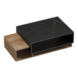 Masuta de cafea Dekost, Pal melaminat, 105x50x32 cm - Stejar-Marmura Neagra