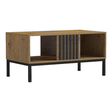 Masuta de cafea Delanka, Stejar-Negru, 92x50x46 cm