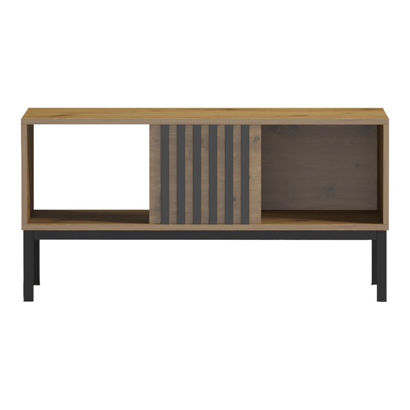 Masuta de cafea Delanka, Stejar-Negru, 92x50x46 cm