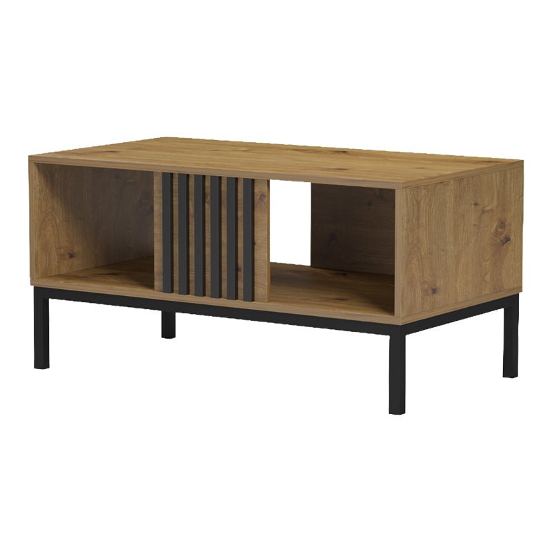 Masuta de cafea Delanka, Stejar-Negru, 92x50x46 cm