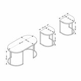 Masuta de Cafea Dena - Anthracite, Oak, Crem, 90x90x45 cm