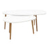 Masuta de cafea din alb-Natural Monty 116x46x6 cm
