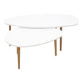 Masuta de cafea din alb-Natural Monty, 116x46x6 cm, imagine suplimentara