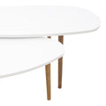 Masuta de cafea din alb-Natural Monty, 116x46x6 cm, detaliu produs