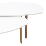 Masuta de cafea din alb-Natural Monty, 116x46x6 cm