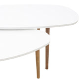 Masuta de cafea din alb-Natural Monty, 116x46x6 cm, detaliu produs