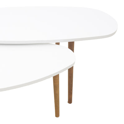 Masuta de cafea din alb-Natural Monty, 116x46x6 cm, detaliu produs