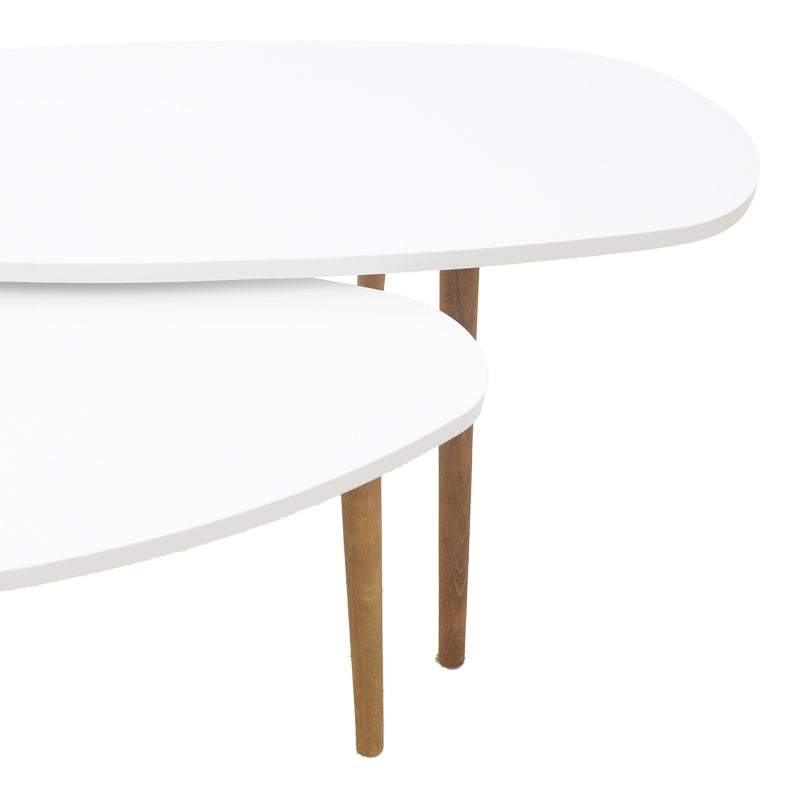 Masuta de cafea din alb-Natural Monty, 116x46x6 cm, detaliu produs