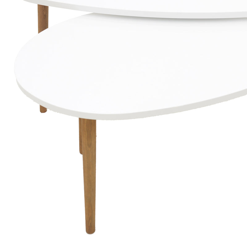 Masuta de cafea din alb-Natural Monty, 116x46x6 cm, perspectiva suplimentara