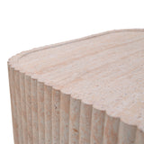 Masuta de cafea Doric, Aspect travertin, Travertin, 80x80x38 cm