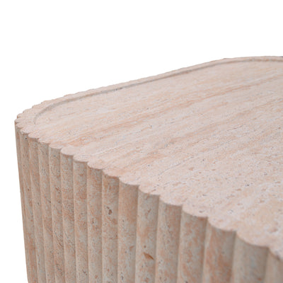 Masuta de cafea Doric, Aspect travertin, Travertin, 80x80x38 cm, imagine produs 4