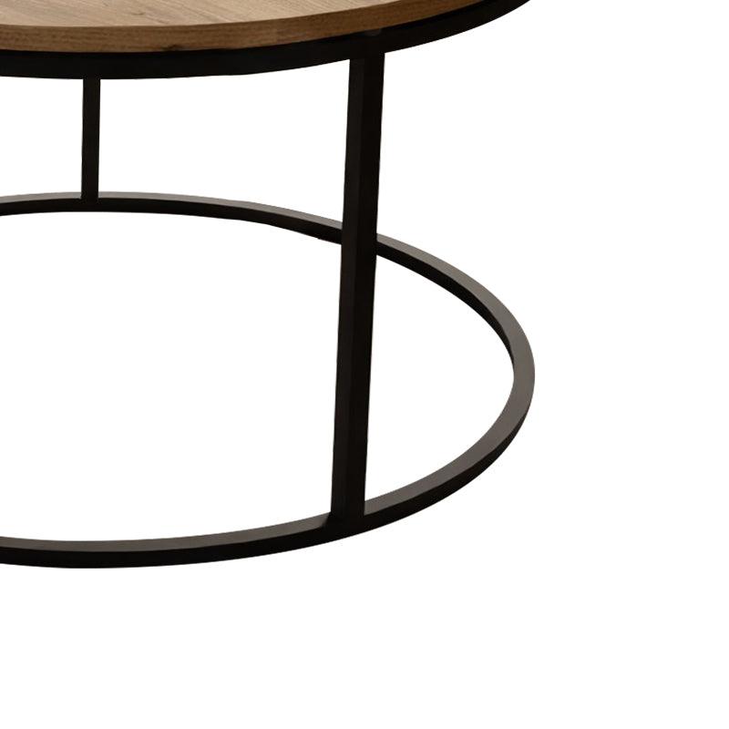 Masuta de cafea Drion  marmura neagra-metal negru D60x40cm - Stejar