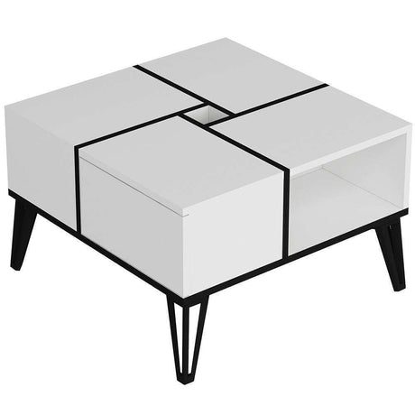 Masuta De Cafea Dursun cu 4 Compartimente, 72x44x72 cm