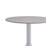 Masuta de cafea Fabron piatra sinterizata, alba, 50x50x52 cm
