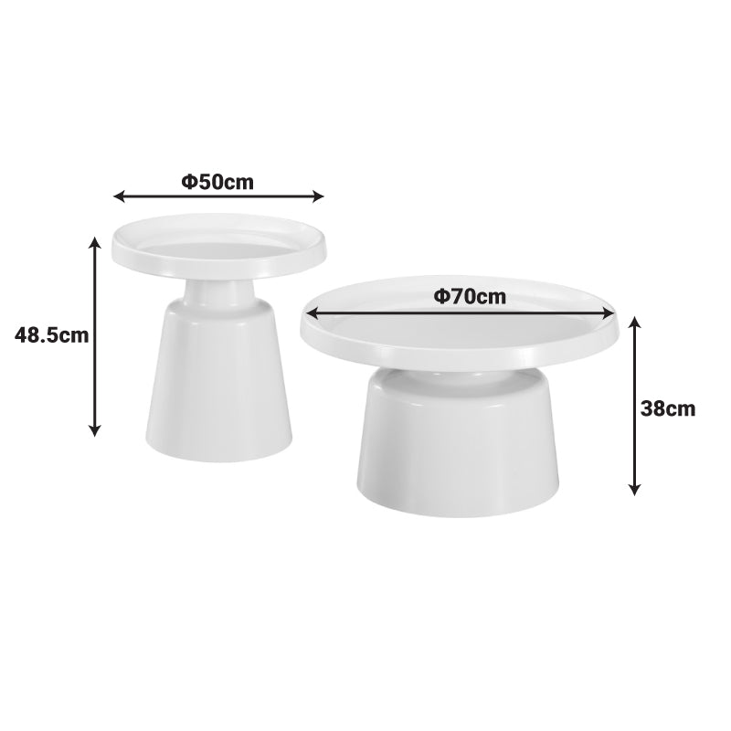 Masuta de cafea Ginoze, Metal - Negru