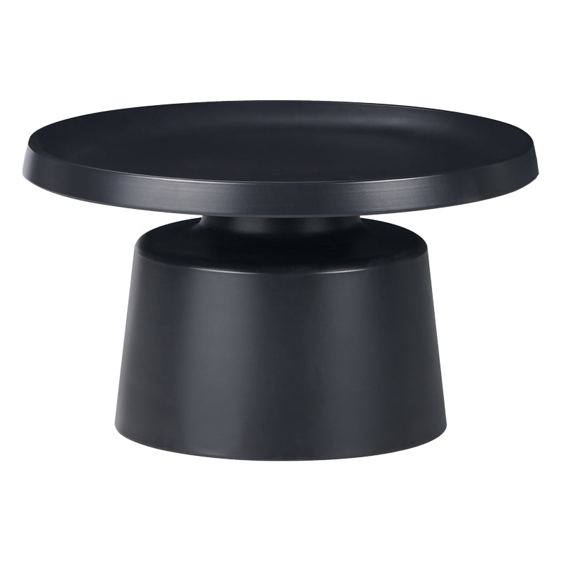 Masuta de cafea Ginoze, Metal, D70x40 cm - Negru