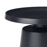 Masuta de cafea Ginoze, Metal, D70x40 cm - Negru