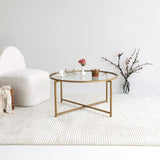 Masuta de cafea Gold Sun S404, Aur, 83x40x83 cm