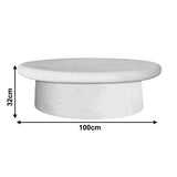 Masuta de cafea Herona, MDF, Alb, 100x60x34 cm