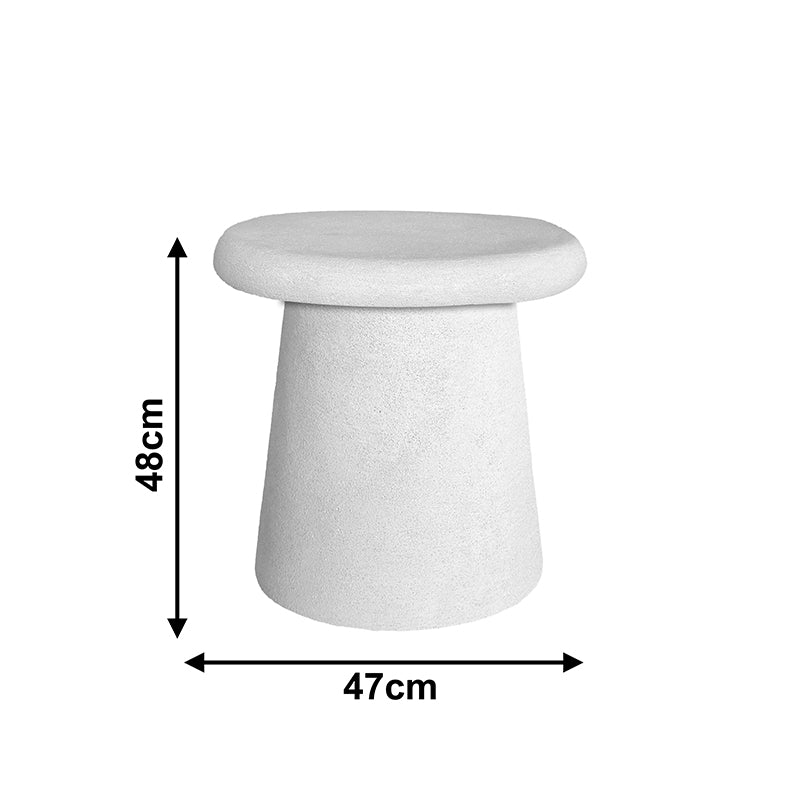 Masuta de cafea Herona, MDF, Alb, D47x48 cm