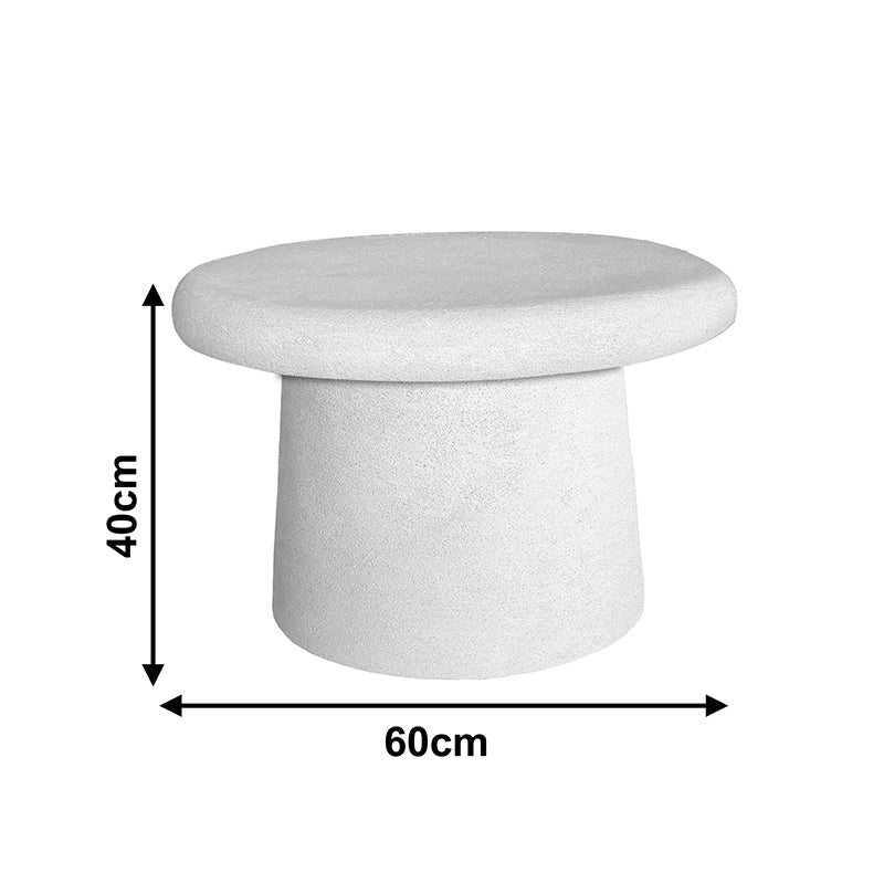 Masuta de cafea Herona, MDF, Alb, D60x40 cm
