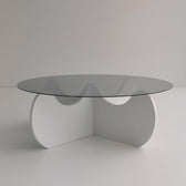 Masuta de cafea Himalayas, Alb, 90x30x90 cm