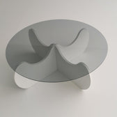 Masuta de cafea Himalayas, Alb, 90x30x90 cm