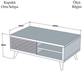 Masuta de cafea Hit, Nuc, 100x42x60 cm