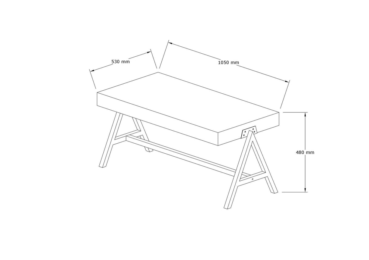 Masuta de cafea Hpy, Stejar, 105x48x53 cm