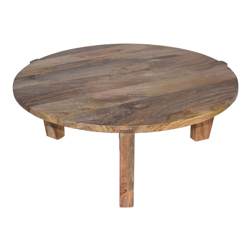 Masuta de cafea Japandi, Natural, D90x35 cm