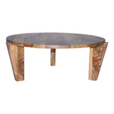 Masuta de cafea Japandi, Natural, D90x35 cm