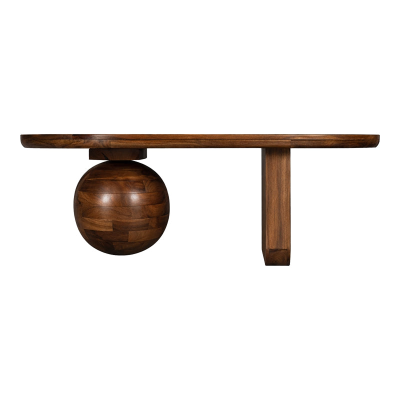 Masuta de cafea Kane, Lemn masiv de acacia, 110x72x38 cm - Nuc