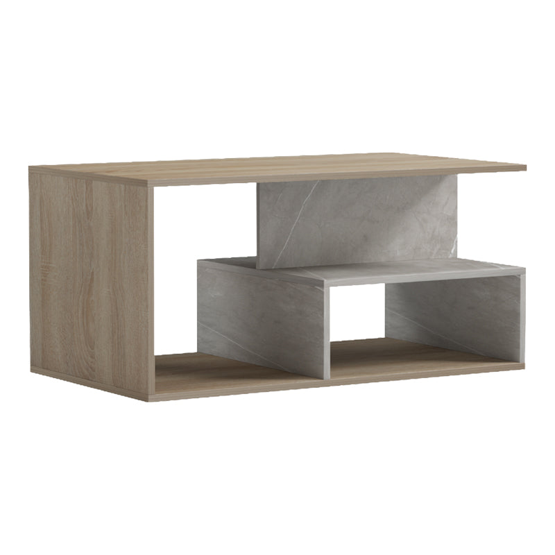 Masuta de cafea Kelena, Aspect marmura, Sonoma-Bej-Marmura, 90x51x43 cm