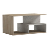 Masuta de cafea Kelena, Aspect marmura, Sonoma-Bej-Marmura, 90x51x43 cm