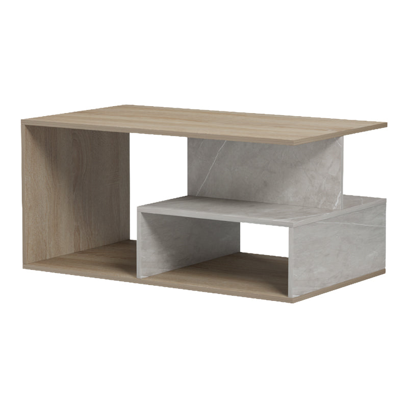 Masuta de cafea Kelena, Aspect marmura, Sonoma-Bej-Marmura, 90x51x43 cm