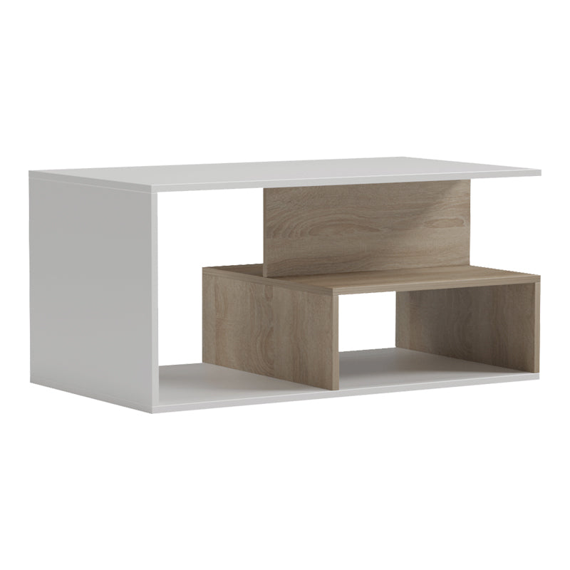 Masuta de cafea Kelena, Sonoma-Alb, 90x51x43 cm