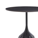 Masuta de cafea Kousien piatra sinterizata, neagra, D50x60 cm