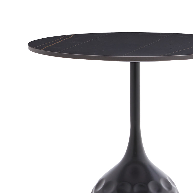 Masuta de cafea Kousien piatra sinterizata, neagra, D50x60 cm, imagine suplimentara