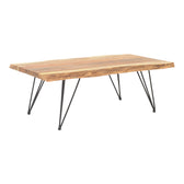 Masuta de cafea lemn masiv acacia de gradina Miles Boho Natural 115x69x41 cm