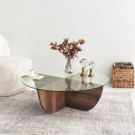 Masuta de cafea Lily - Walnut, Nuc, 90x30x90 cm