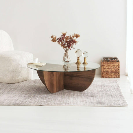 Masuta de cafea Lily - Walnut, Nuc, 90x30x90 cm