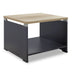 Masuta de cafea Lotus din stejar - gri inchis 60x60x45 cm