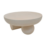 Masuta de cafea Mikawa, Crem, D70x34 cm
