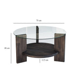 Masuta de cafea Mondo - Anthracite, Gri, 75x40x75 cm